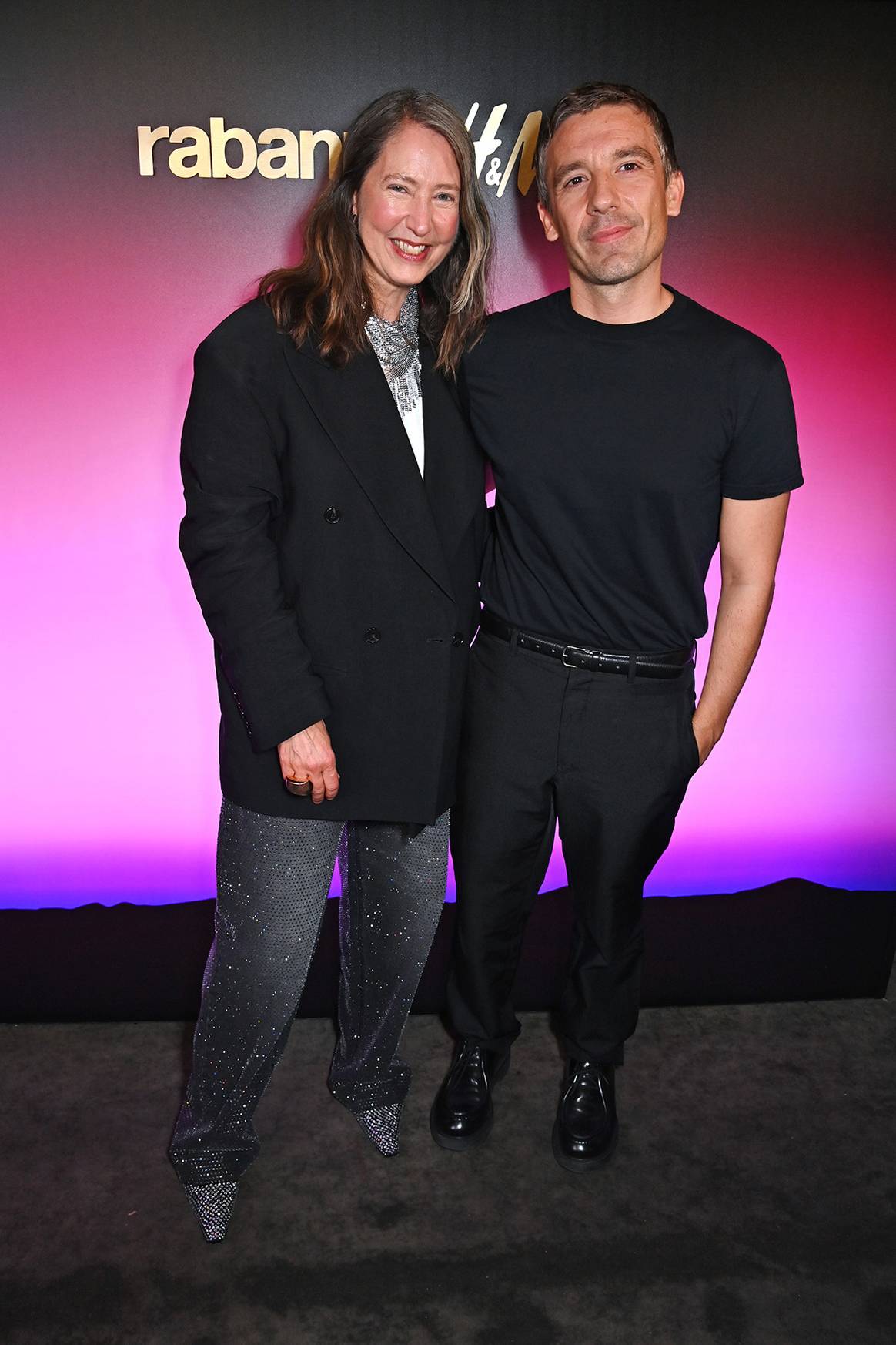 Ann-Sofie Johansson, de H&M, junto a Julien Dossena, director creativo de Rabanne.