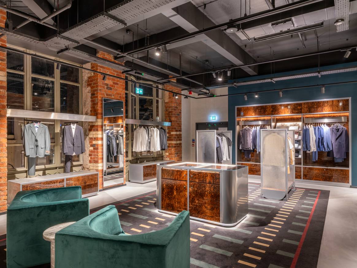 Flannels Leeds store interior.