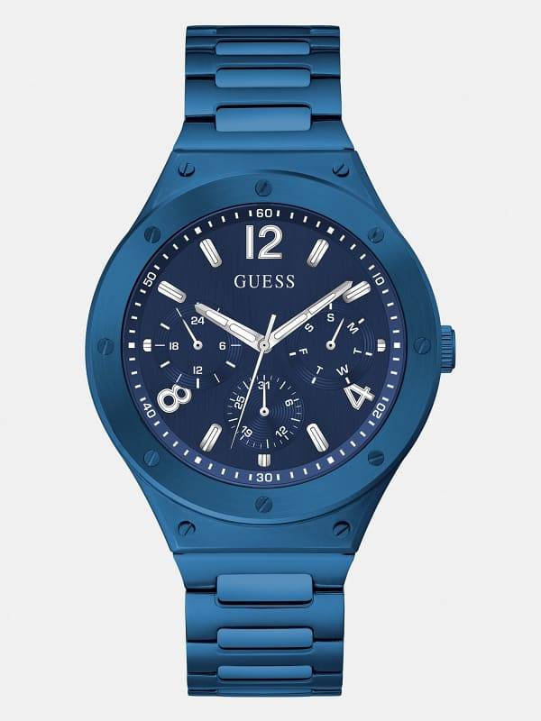 Multifunktionsarmbanduhr Stahl | GUESS