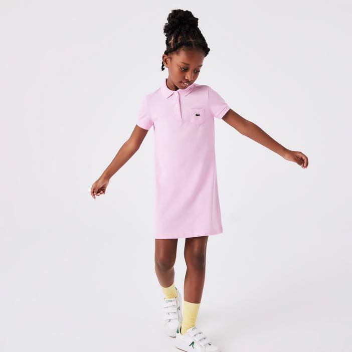 Mädchen Kleid im Polo-Style aus Baumwolle | Lacoste