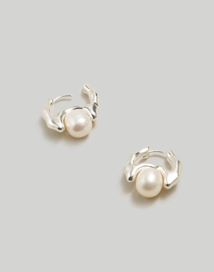 Freshwater Pearl Huggie Hoop Earrings | Madewell