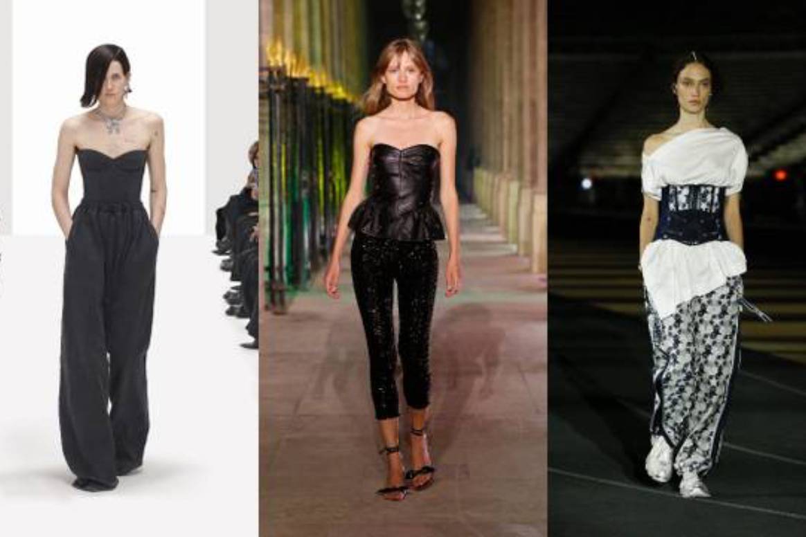 Balenciaga SS22 (links), Isabel Marant SS21
(midden),
Christian Dior Resort 22 (rechts)