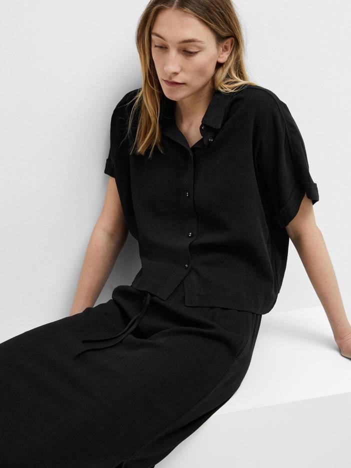 Cropped Overhemd Met Korte Mouwen | Selected-Femme