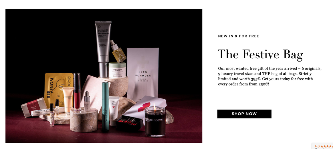 The Festive Bag von Niche Beauty Foto: Niche-Beauty-Website Screenshot via Interlutions