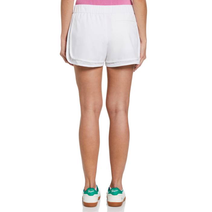 Women's Mesh Hem Contrast Stripe Tennis Shorts Top | Original Penguin