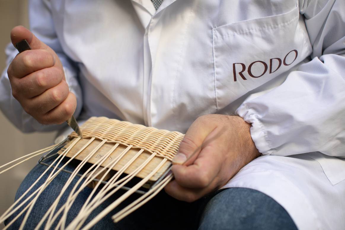 Crafting Rodo's signature rattan purses