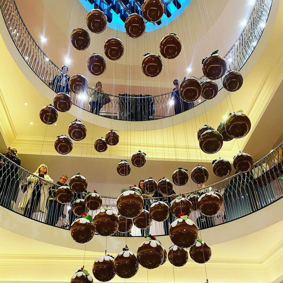 Fortnum & Mason’s Christmas Pudding Staircase Installation,
London. Nov. 23