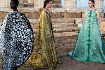 Mary Katrantzou SS20 show at Greece's Temple of Poseidon