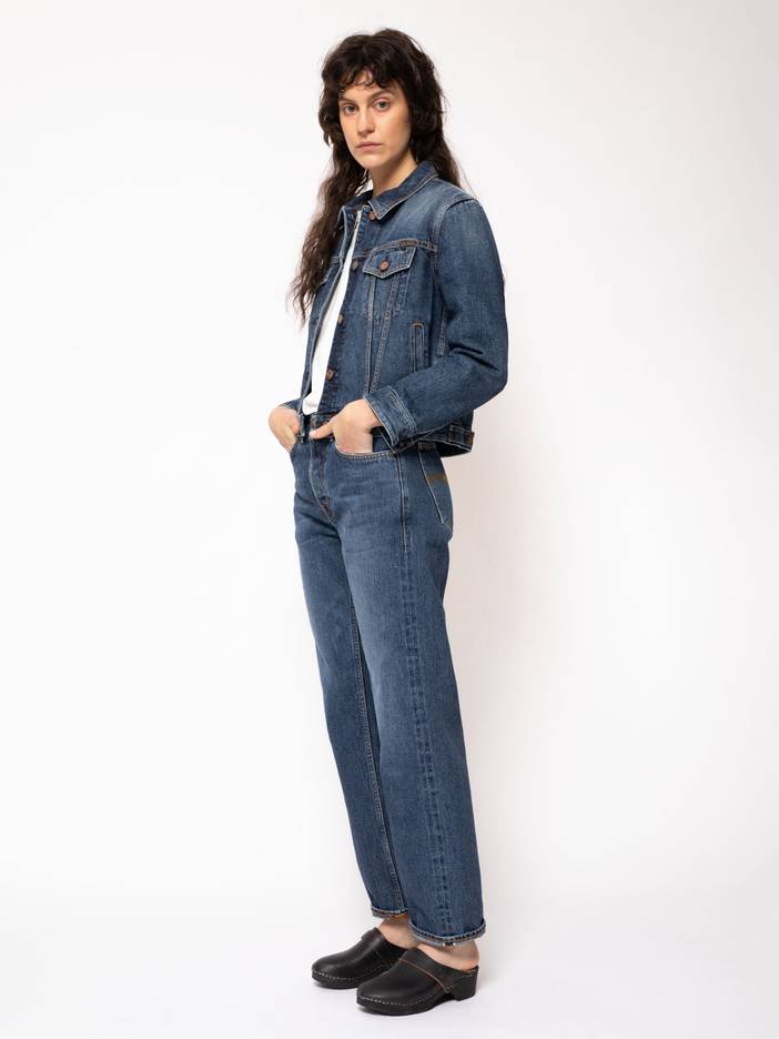 Elina Denim Jacket Ace Vintage Selvage Women's Organic Denim Jackets X Small Sustainable Clothing | Nudie Jeans