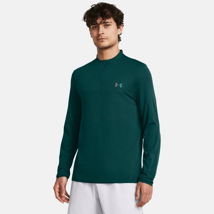 Vanish Elite Seamless Oberteil mit ¼ Zip für Herren Schwarz | Under Armour