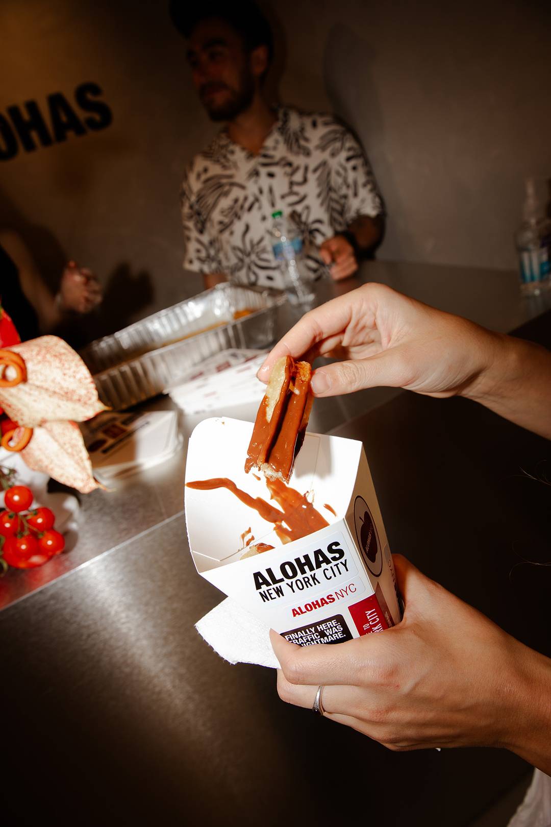 Opening party of the Alohas store in New York (United States).