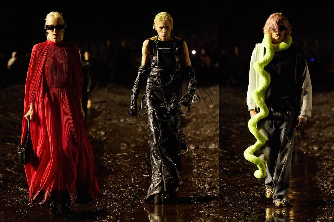 Apokalypse pur bei Balenciaga. Bild: Balenciaga SS23 via Catwalkpictures