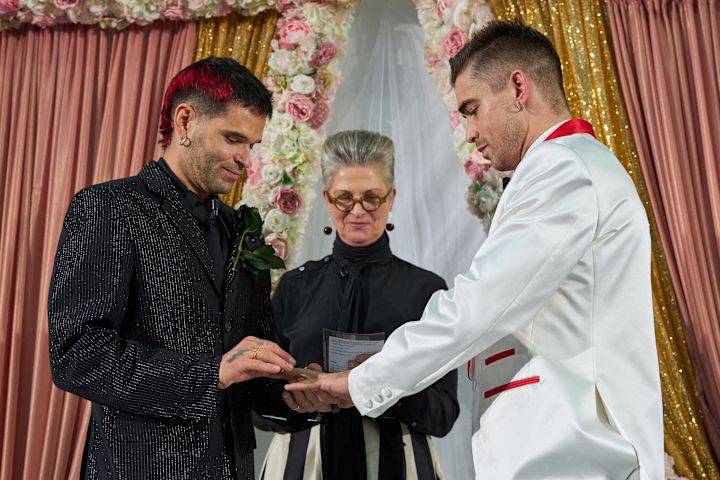 Jordanluca founders get married during Milan Men's Fashion Week