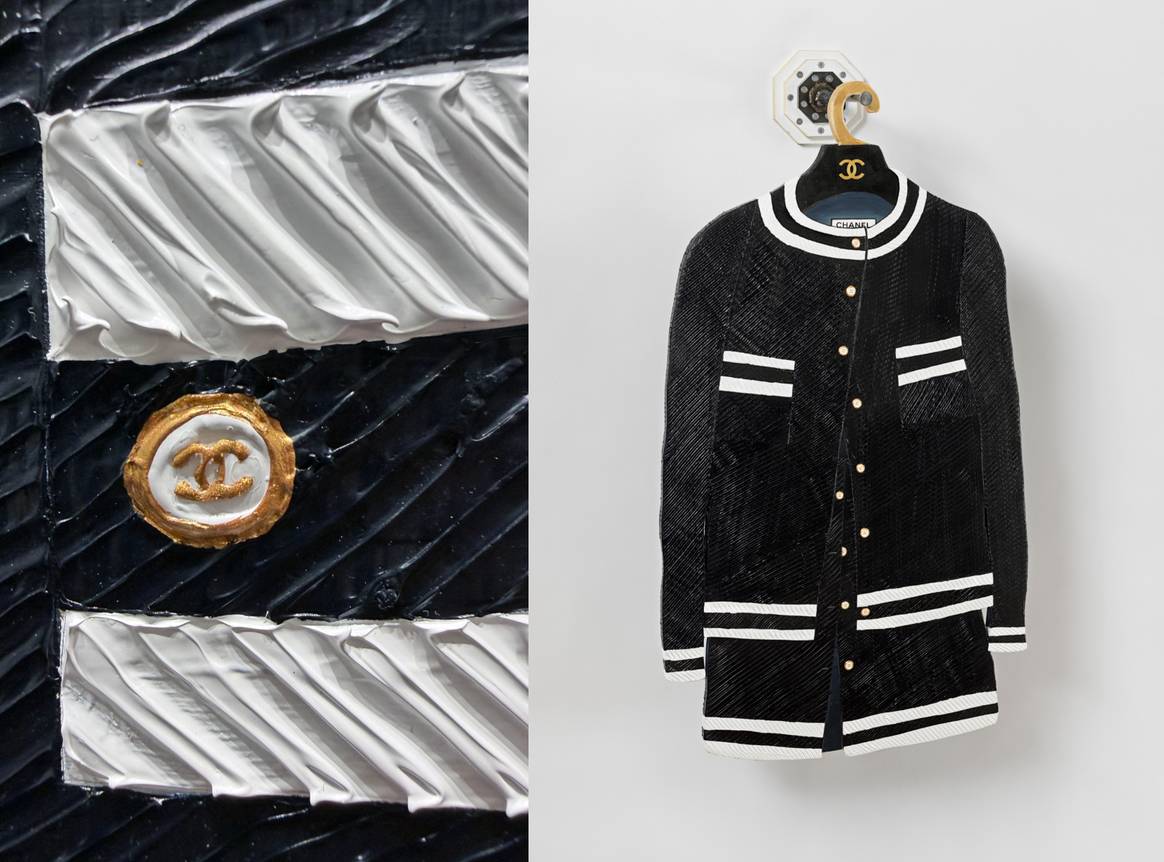 Détail d'un tailleur Chanel par Tom Sachs / « 31 Rue Cambon ».