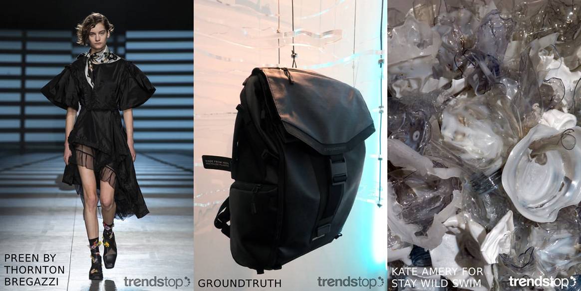 Bilder mit freundlicher Genehmigung von Trendstop, von links
nach rechts:

Preen by Thornton Bregazzi, Groundtruth, Kate Amery for Stay Wild Swim,
alle Frühjahr/Sommer 2020