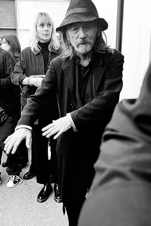 Yohji Yamamoto, backstage Paris Fashion Week enero 2024