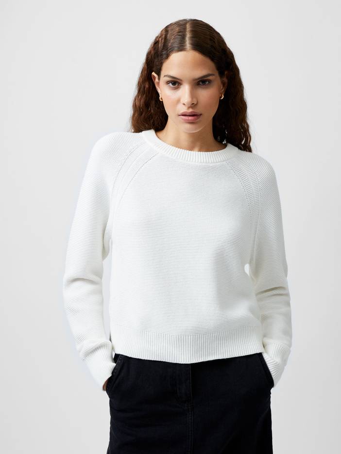 Lilly Mozart Crew Neck Jumper Summer White | French Connection