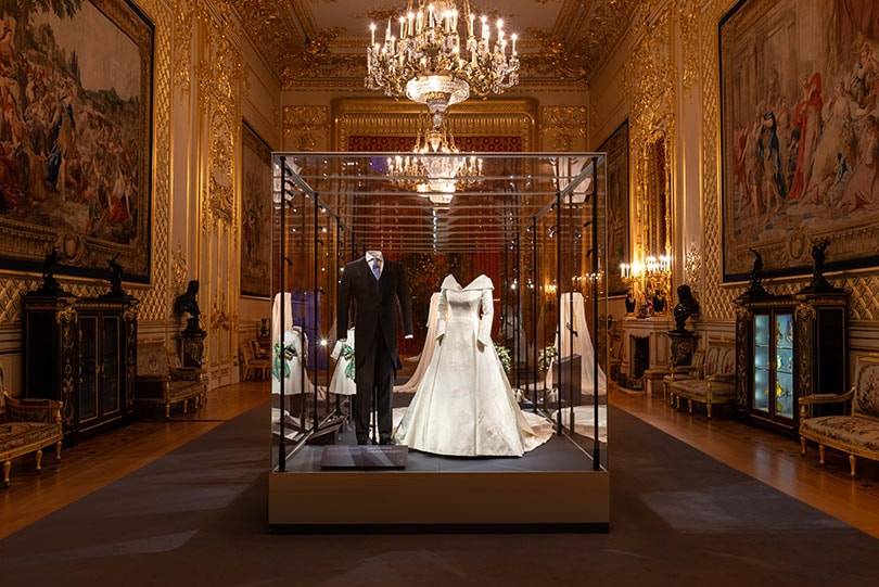 Princess Eugenie’s wedding dress goes on display