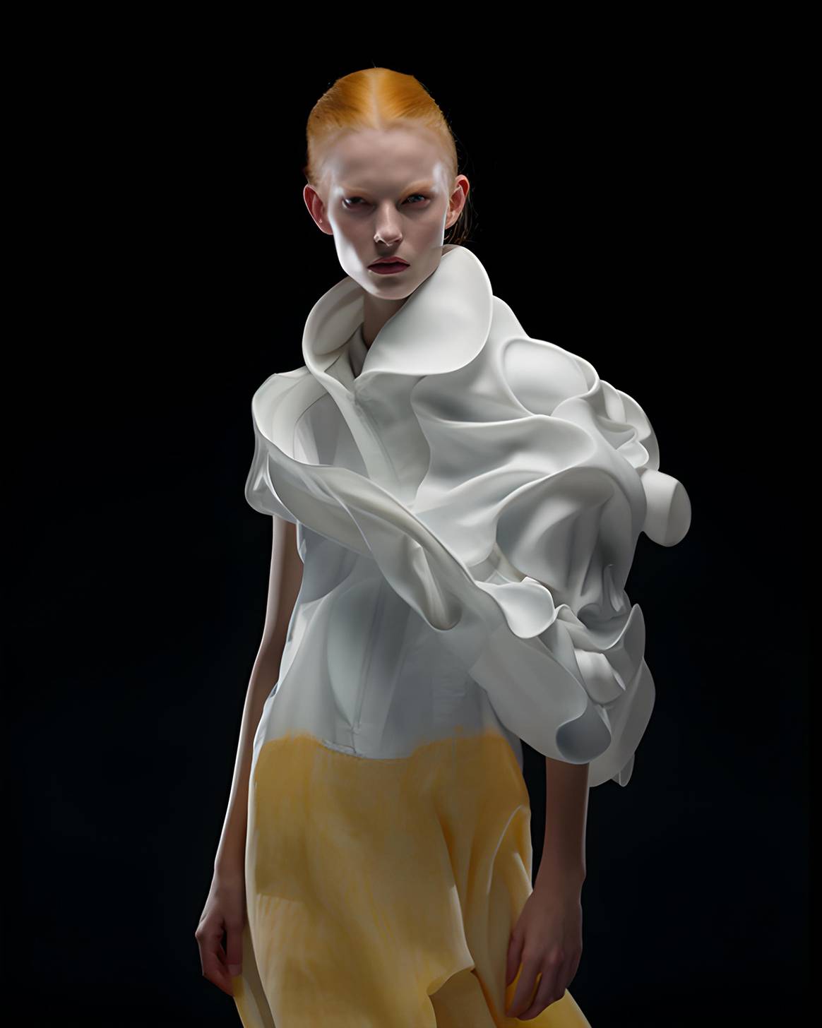 Accidental Cutting, “Enjoy!” collection for the Spring/Summer SS24 season generated with AI technology.