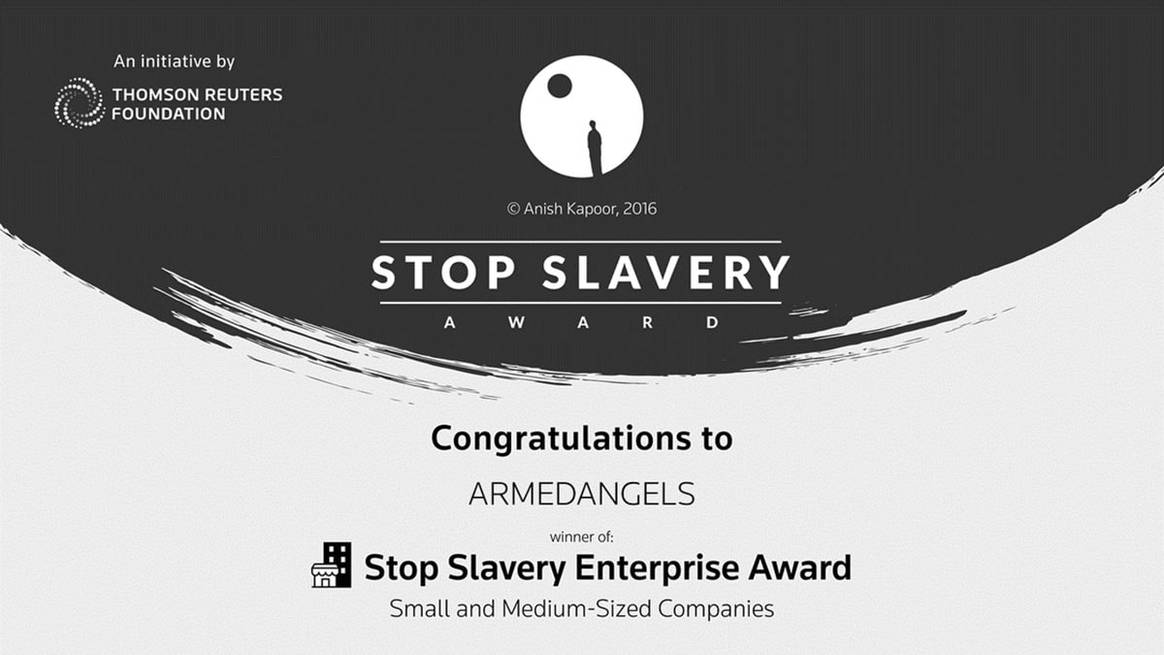 ARMEDANGELS gewinnt Stop Slavery Award