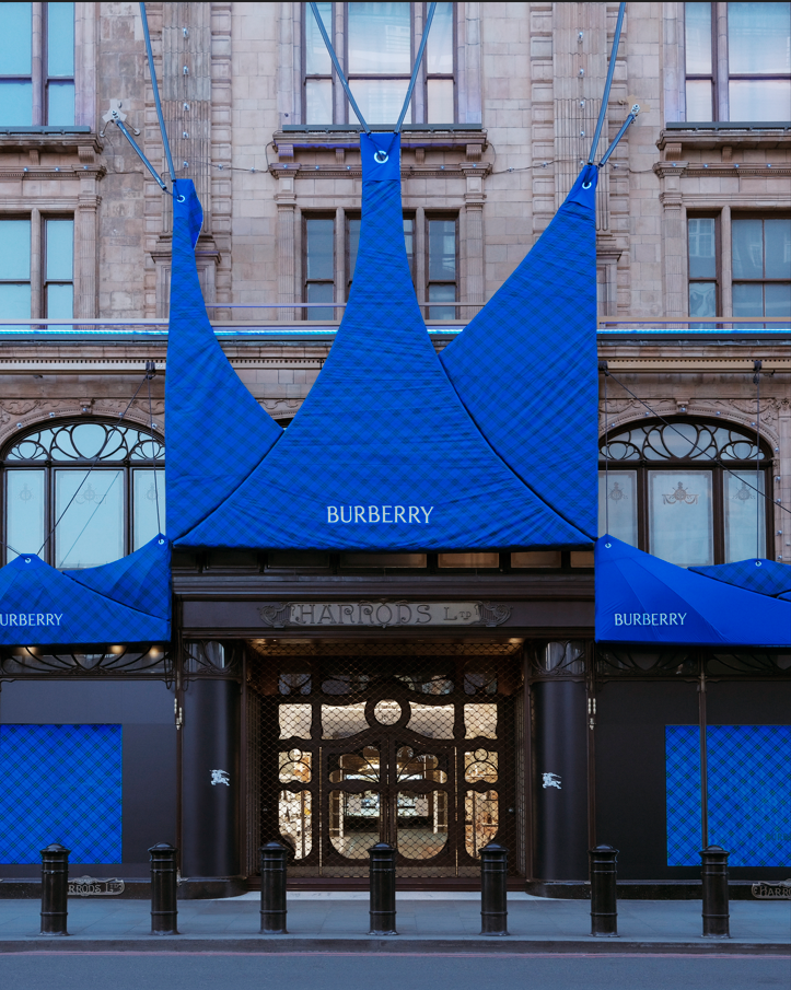 Burberry ‘Knight Blue’ takeover at Harrods