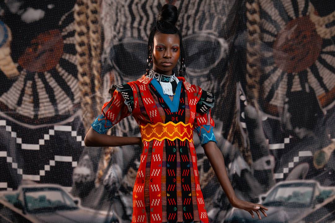 Silhouette della collezione AI26 di Maxhosa Africa.