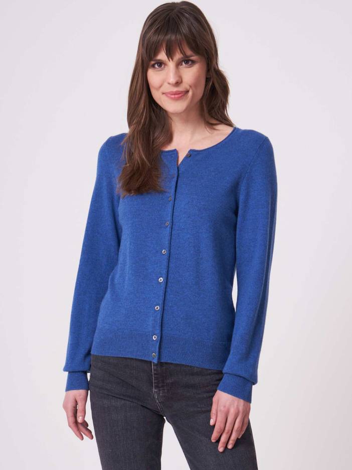 Basic fijngebreid vest met ronde hals van biologisch cashmere | Repeat Cashmere