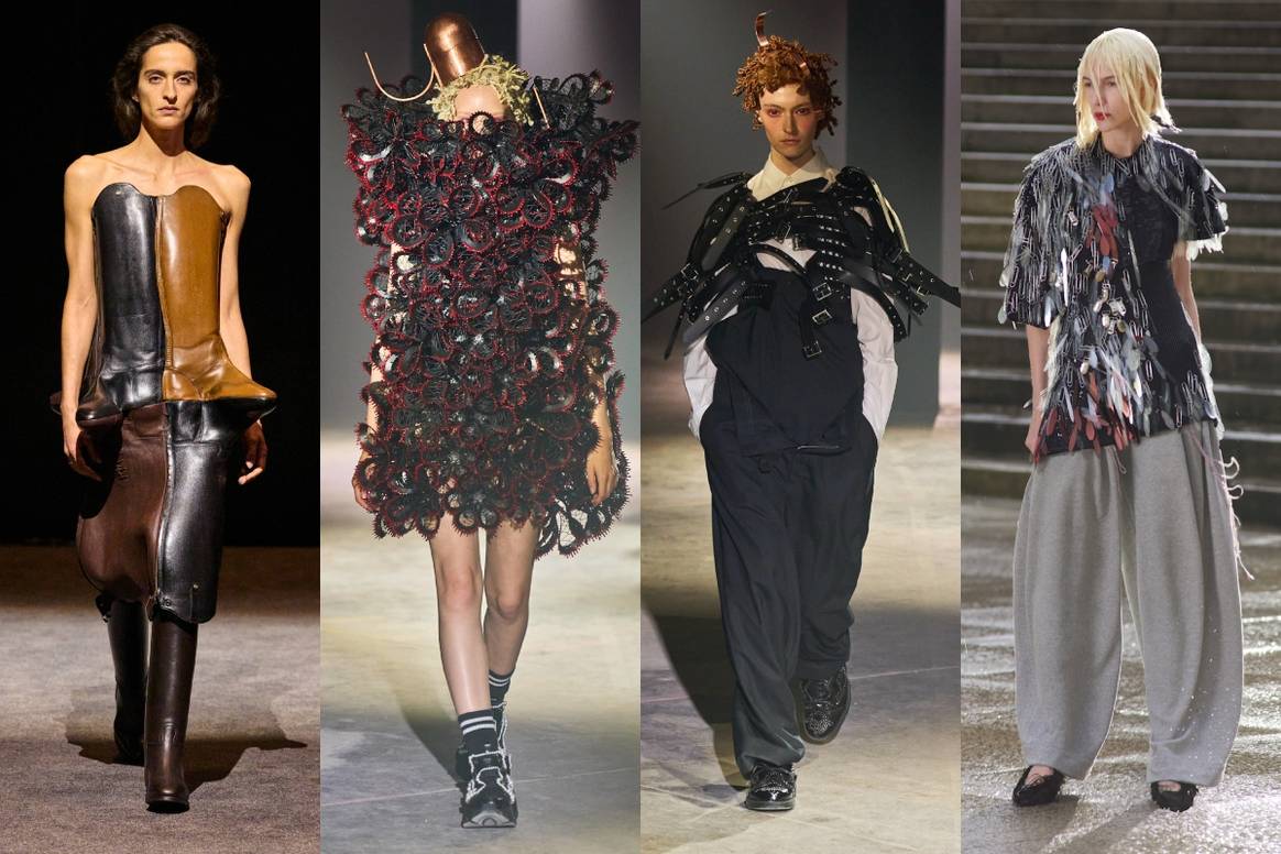 SS25: Hodakova (izquierda), Noir Kei Ninomiya (centro, ambos) y Lùchen