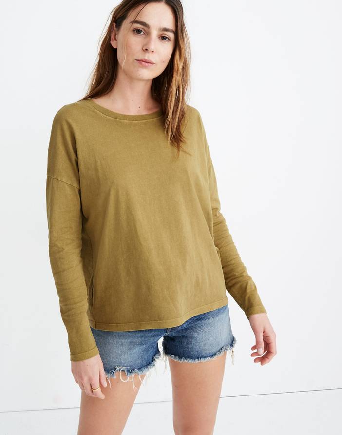 Rivet & Thread Garment-Dyed Ex-Boyfriend Long-Sleeve Tee | Madewell