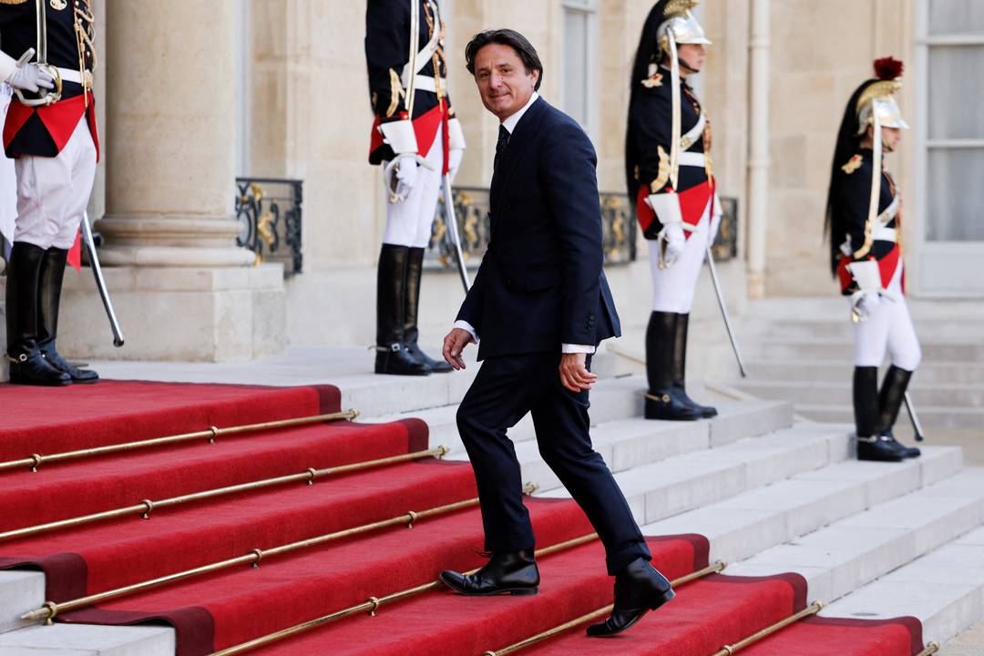 Axel Dumas (Hermès) arrive pour assister à un dîner officiel dans le cadre de la visite d'État du président américain en France, à l'Élysée, le 8 juin 2024.