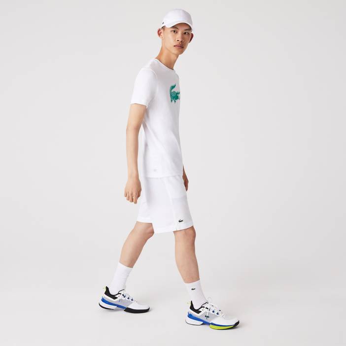 Herren Lacoste Sport Krokodil-T-Shirt aus atmungsaktivem Jersey mit 3D Print | Lacoste