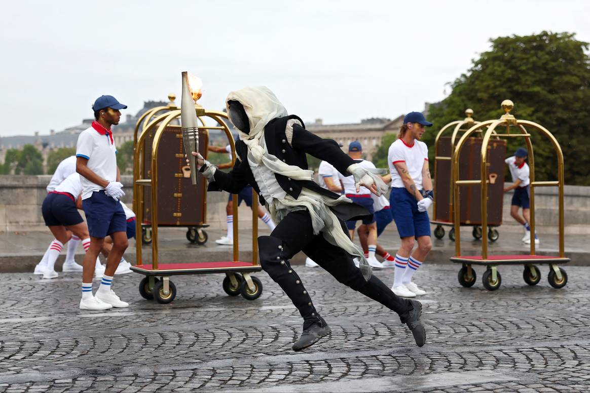 Image issue de l'ouverture de la cérémonie des Jeux Olympiques de Paris.