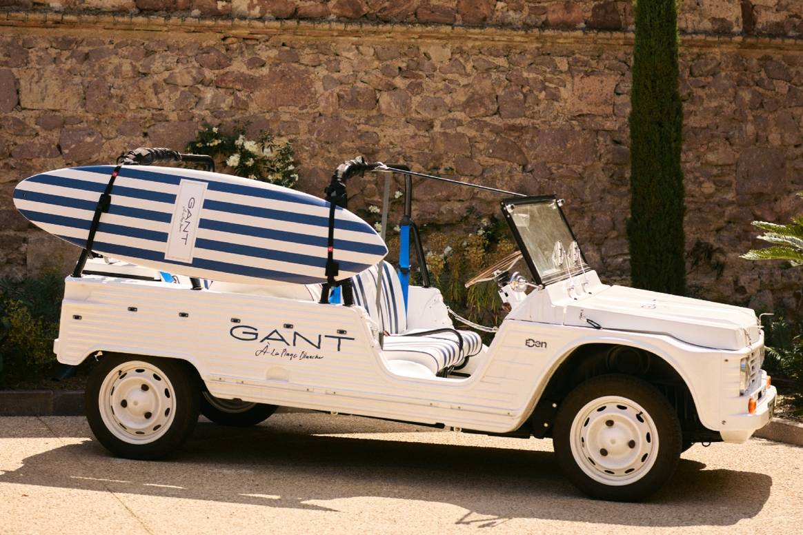 Gant-Branding reicht vom Spiel bis zum Beach-Auto