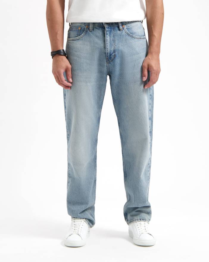 Larry Loose Vintage Blue - Duurzame Mom Jeans - Vintage Blauw | KUYICHI