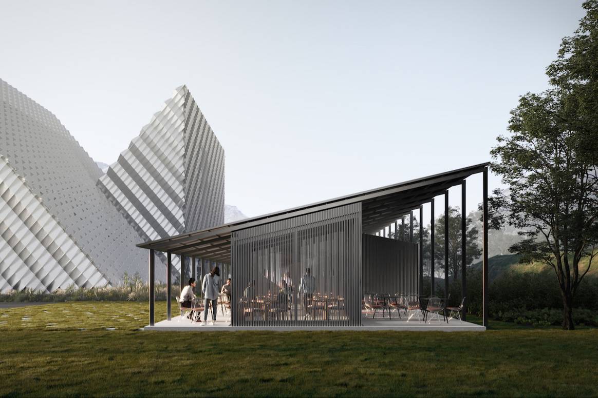 Rendering des geplanten Restaurants „Bivac“