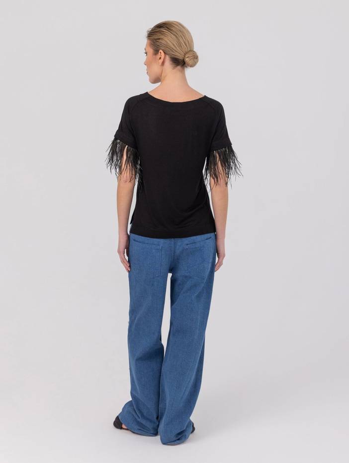 Ariel - T-Shirt mit abnehmbaren Federn | Helene Galwas
