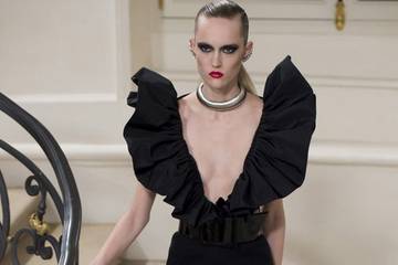 Hedi Slimane shows Saint Laurent couture during Paris Fashion Week