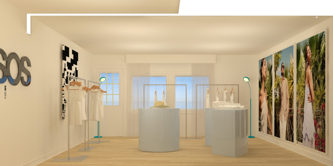 Rendering of the Asos pop-up at The Surf Lodge in Montauk