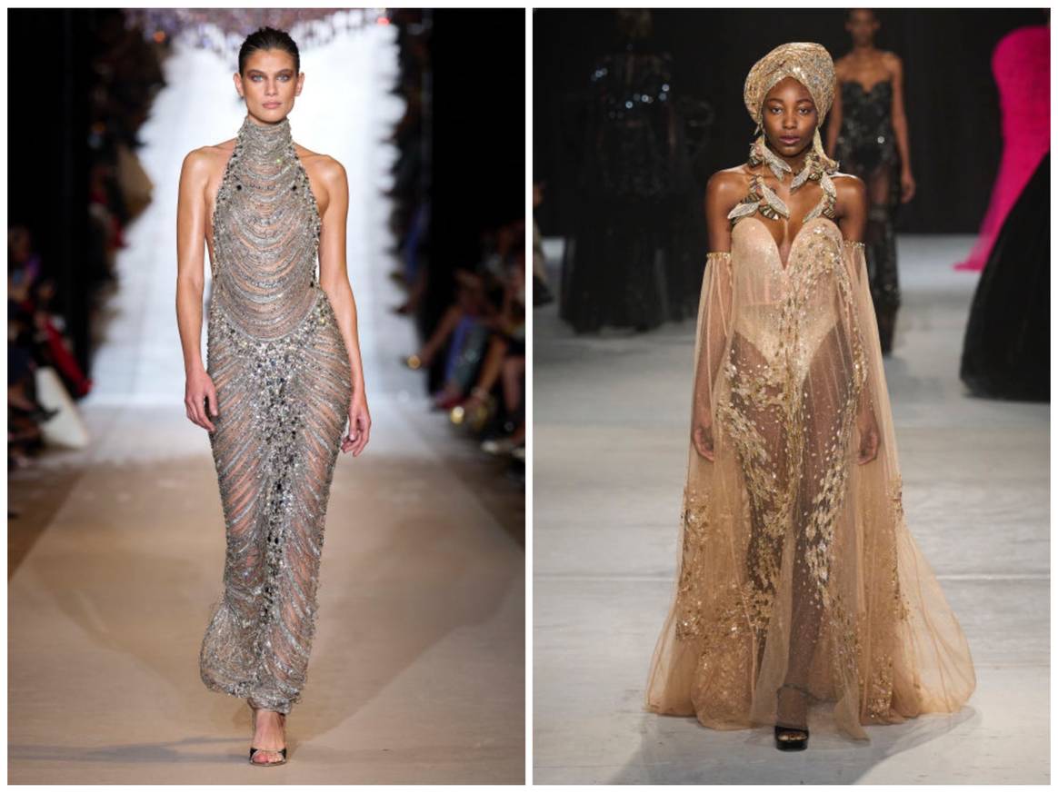 (De izq. a dch.) Zuhair Murad HC SS24//Rahul Mishra HC SS24.