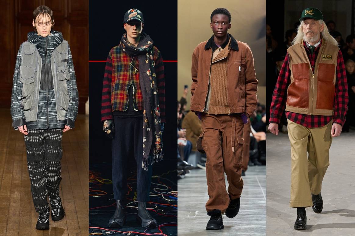 FW25 (v.l.n.r.): White Mountaineering, Undercover, Sacai und Junya Watanabe