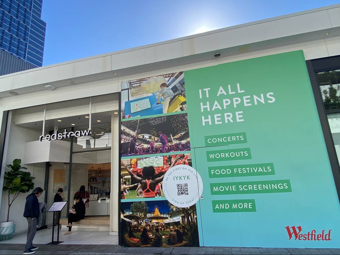 Impressie van activiteiten in Westfield Century City LA.
Beeld via Melvin van Tholl