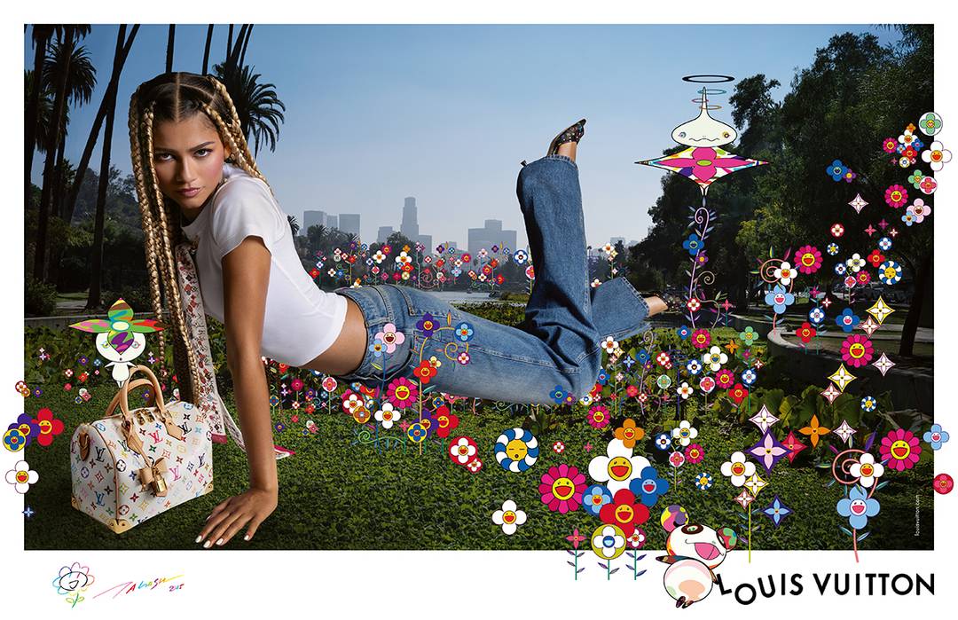 Louis Vuitton x Murakami, imagen de campaña con Zendaya como protagonista.