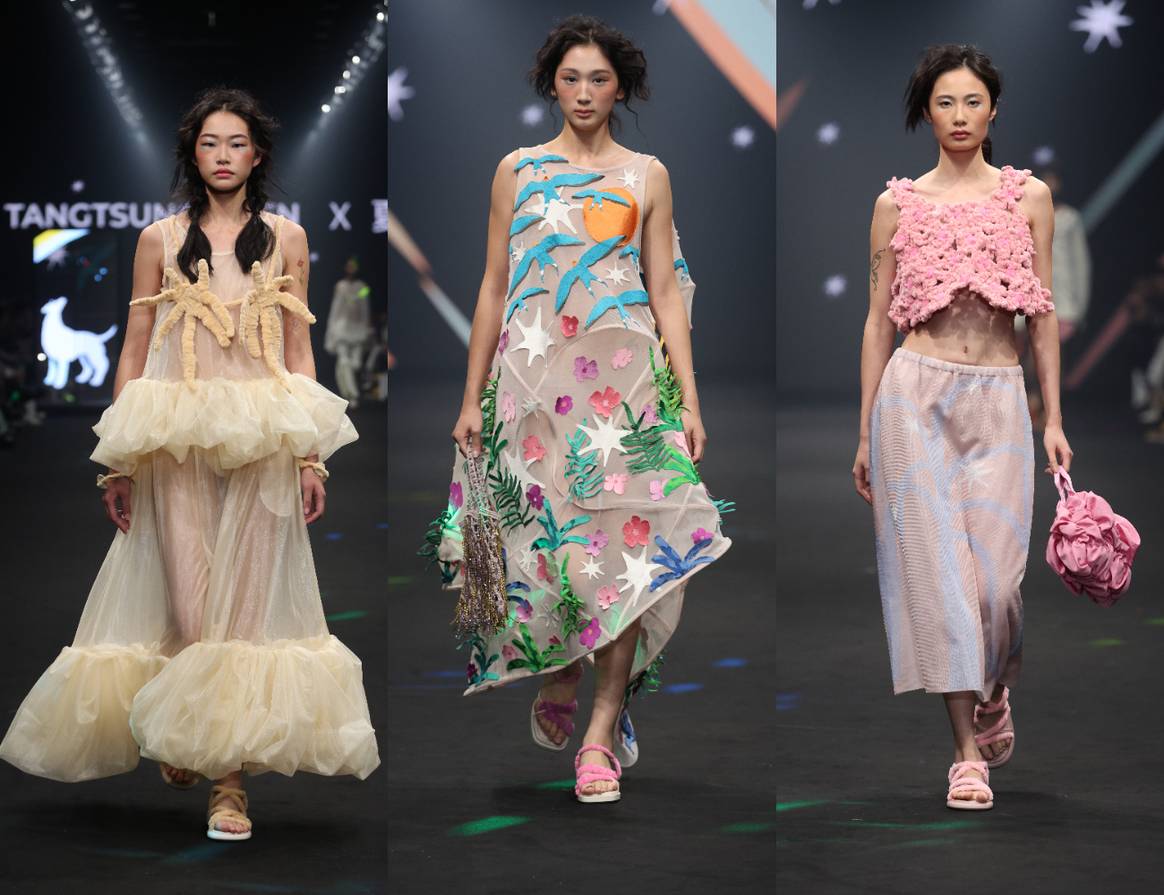 Tangtsungchien x Xia Xian SS25 para la ceremonia de apertura de la Semana de la Moda de Taipei.