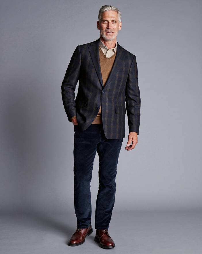 Men's Charles Tyrwhitt Luxury Italian Checkered na Jacket | Charles Tyrwhitt