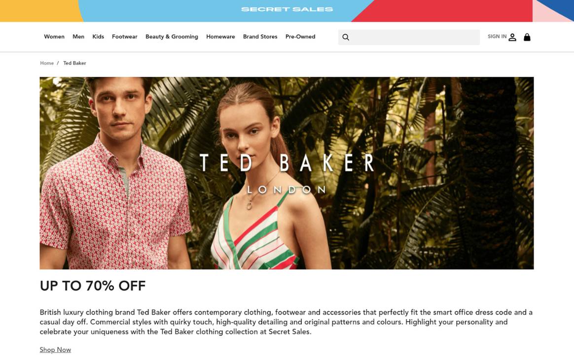 Imagen de archivo Secret Sales y Ted Baker