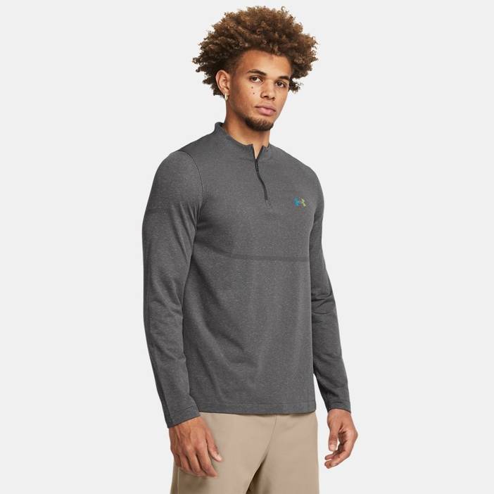Vanish Elite Seamless Oberteil mit ¼ Zip für Herren Schwarz | Under Armour