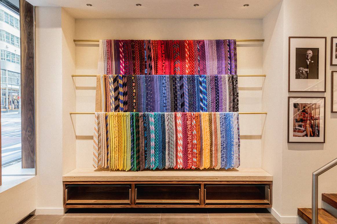 Store interior of Robert Talbott's new flagship store on Madison Avenue