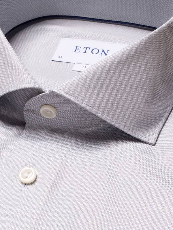Light Green Cotton Lyocell Stretch Shirt | Eton