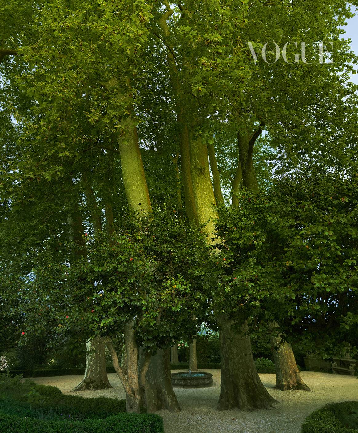 Fotografía de los jardines de la casa de Marta Ortega, diseñados por el paisajista inglés Tom Stuart-Smith.
