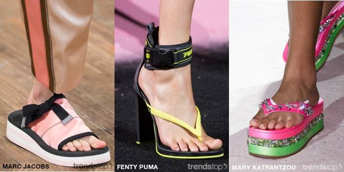 Calzature chiave sulle passerelle per la SS 18